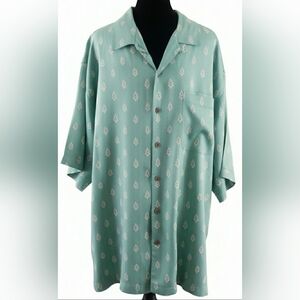 Silk XL Button Down Shirt Tommy Bahama Resort Cruise Casual Camp Cabana